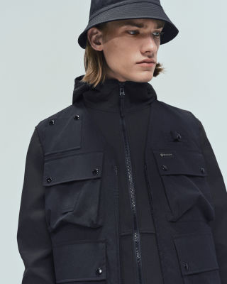 HEADWAY JACKET AND CASTMASTER VEST IN BLACK.