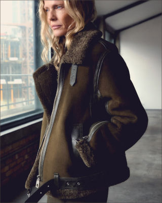 Erskine Biker Jacket in Black Olive.