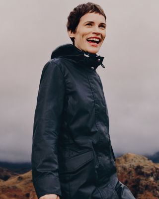 Clancy Parka in Mid-Blue.