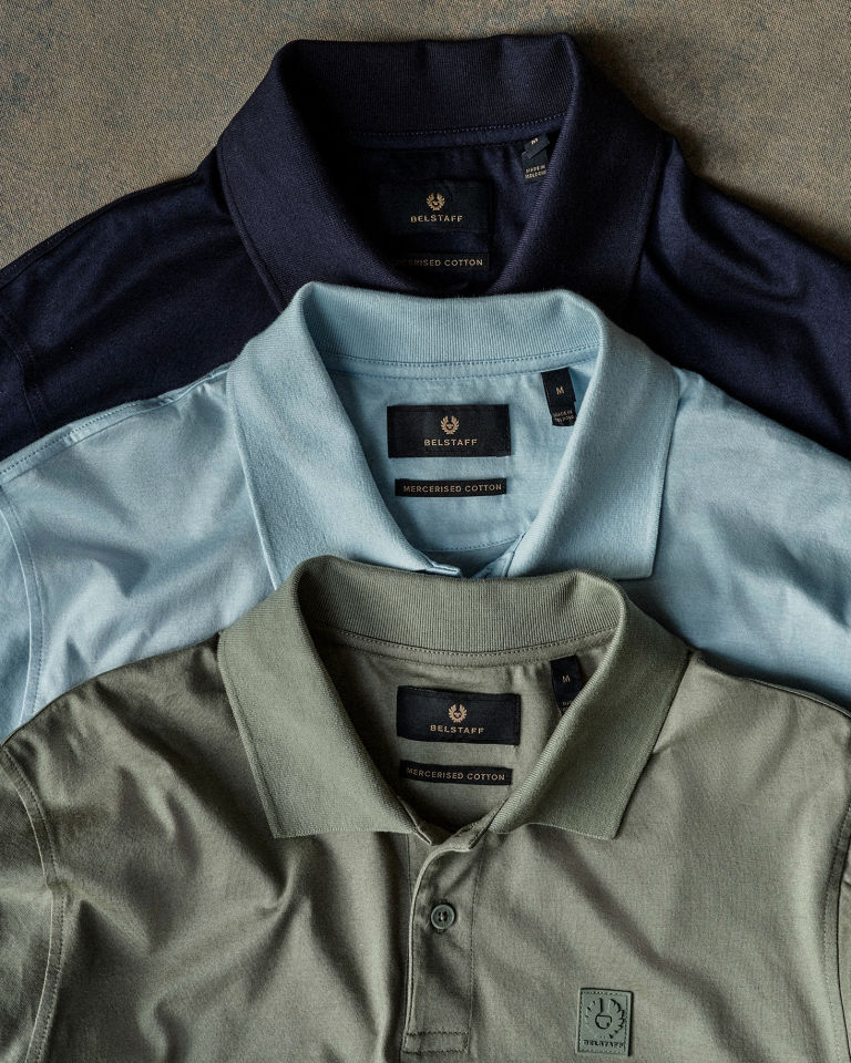 Steel Polo in Fatigue Green.