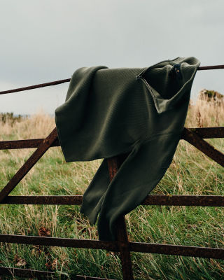 Aspect Quarter Zip Jumper in True Olive.