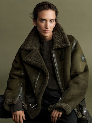 Erskine Biker Jacket in Black Olive.