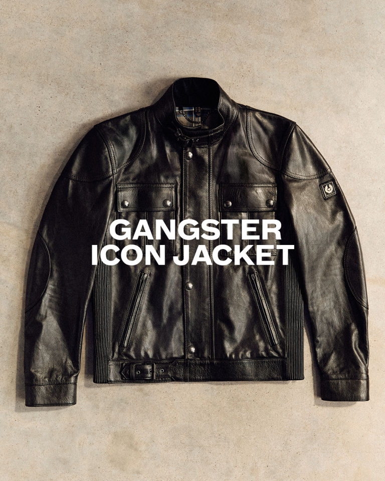 GANGSTER ICON JACKET IN BLACK.