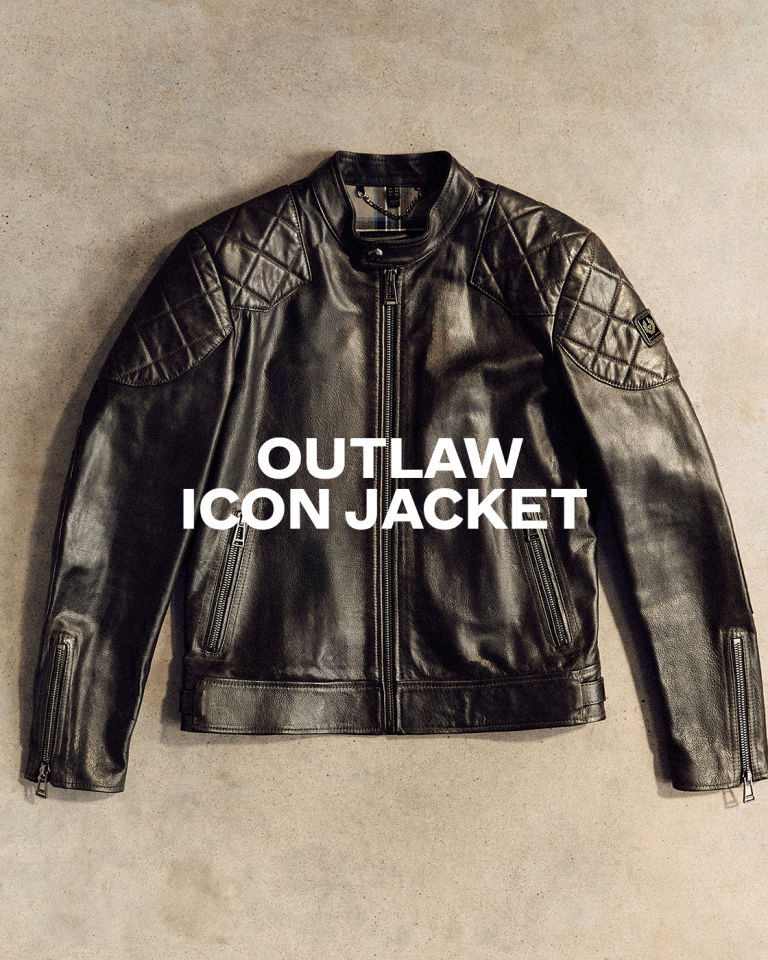 OUTLAW ICON JACKET IN BLACK.