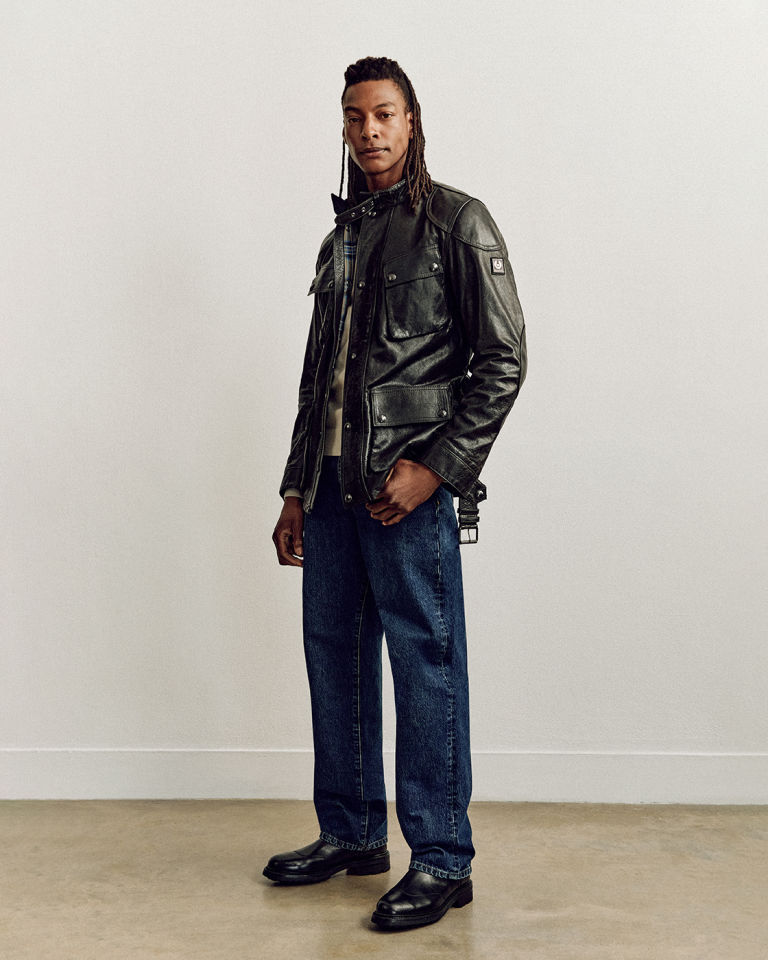 TRIALMASTER PANTHER ICON JACKET IN BLACK.