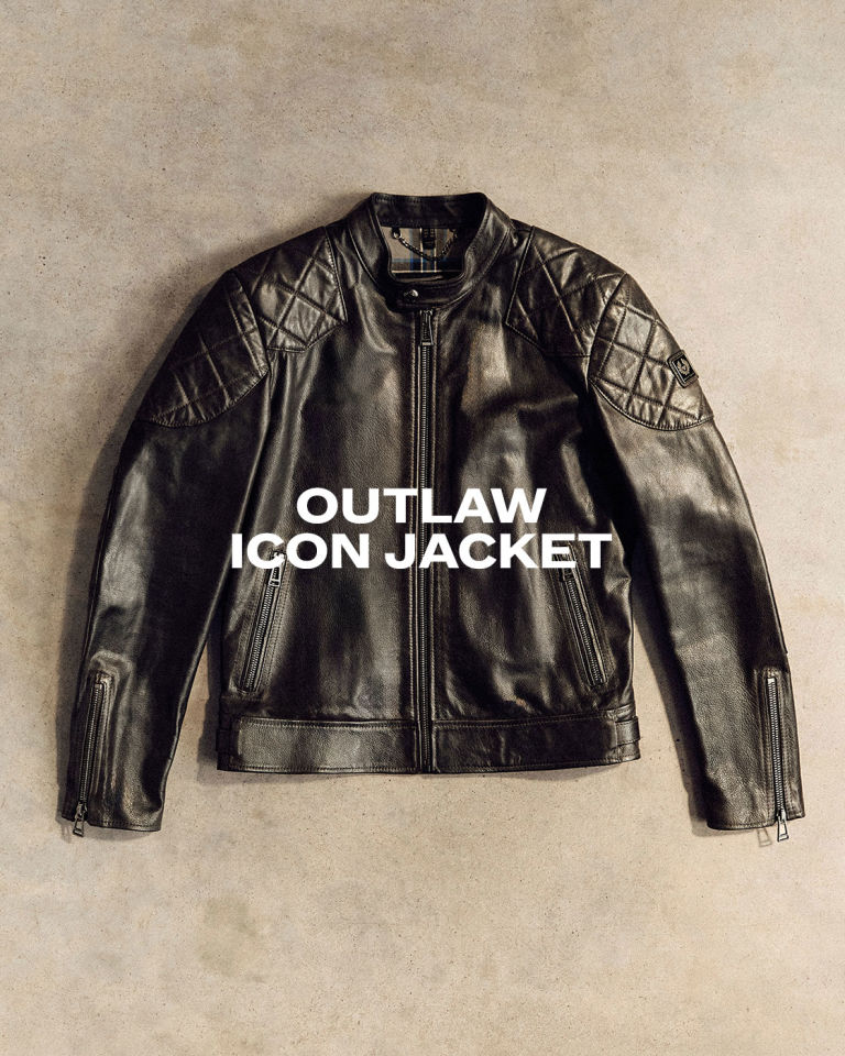 OUTLAW ICON JACKET IN BLACK.