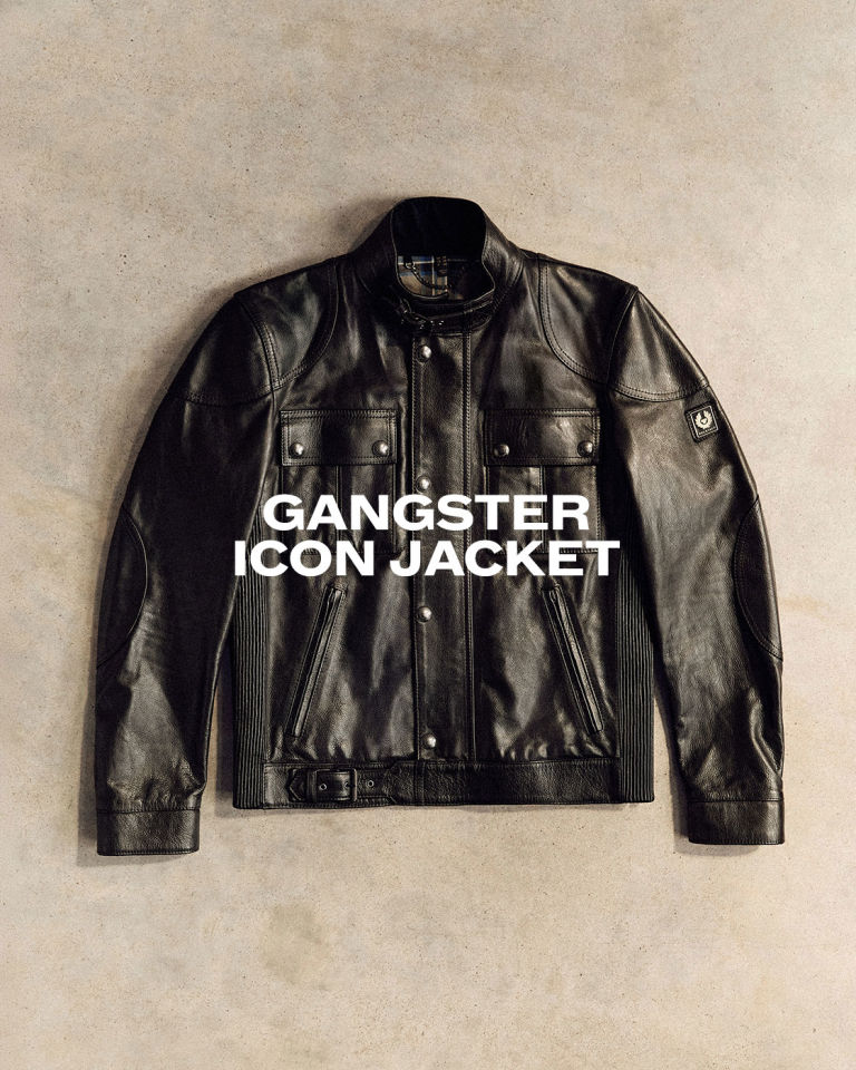 GANGSTER ICON JACKET IN BLACK.