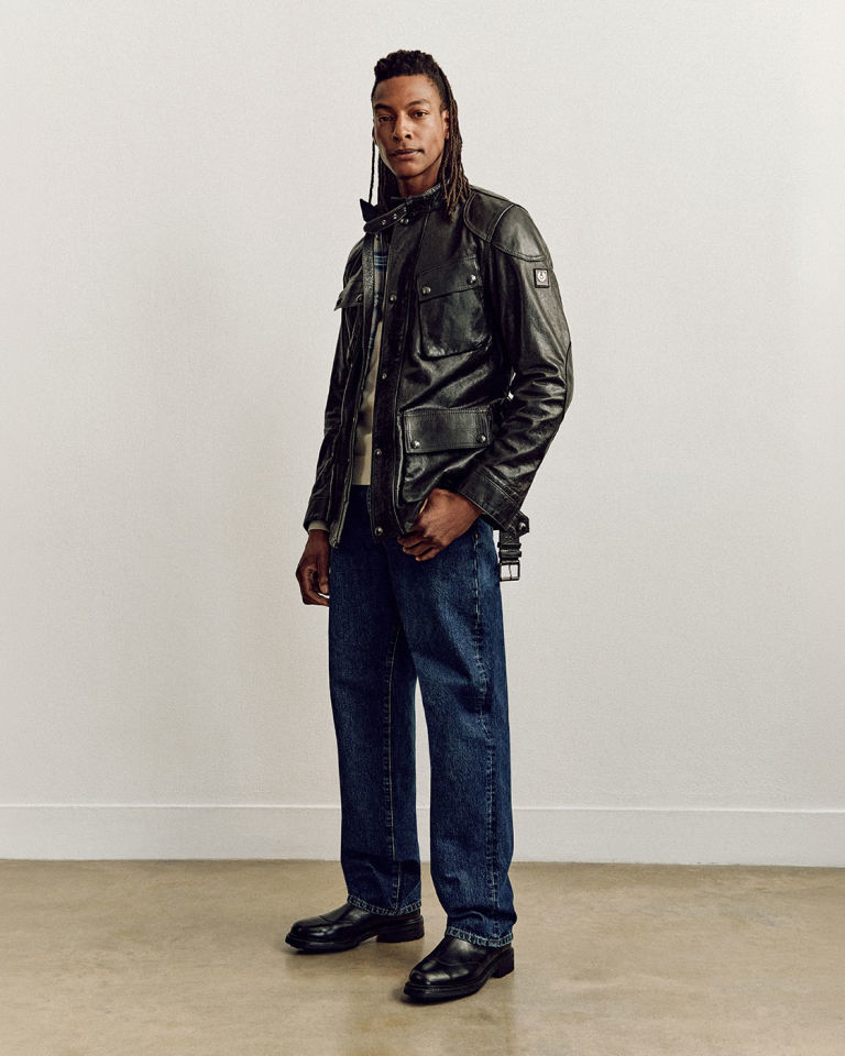 TRIALMASTER PANTHER ICON JACKET IN BLACK.