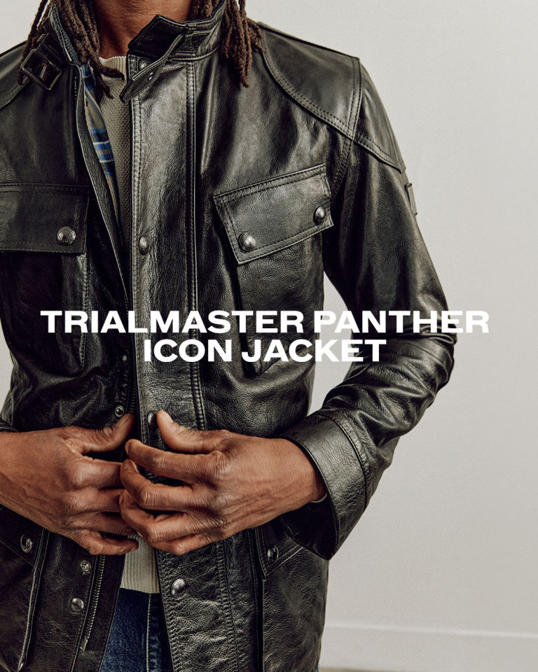 TRIALMASTER PANTHER ICON JACKET IN BLACK.