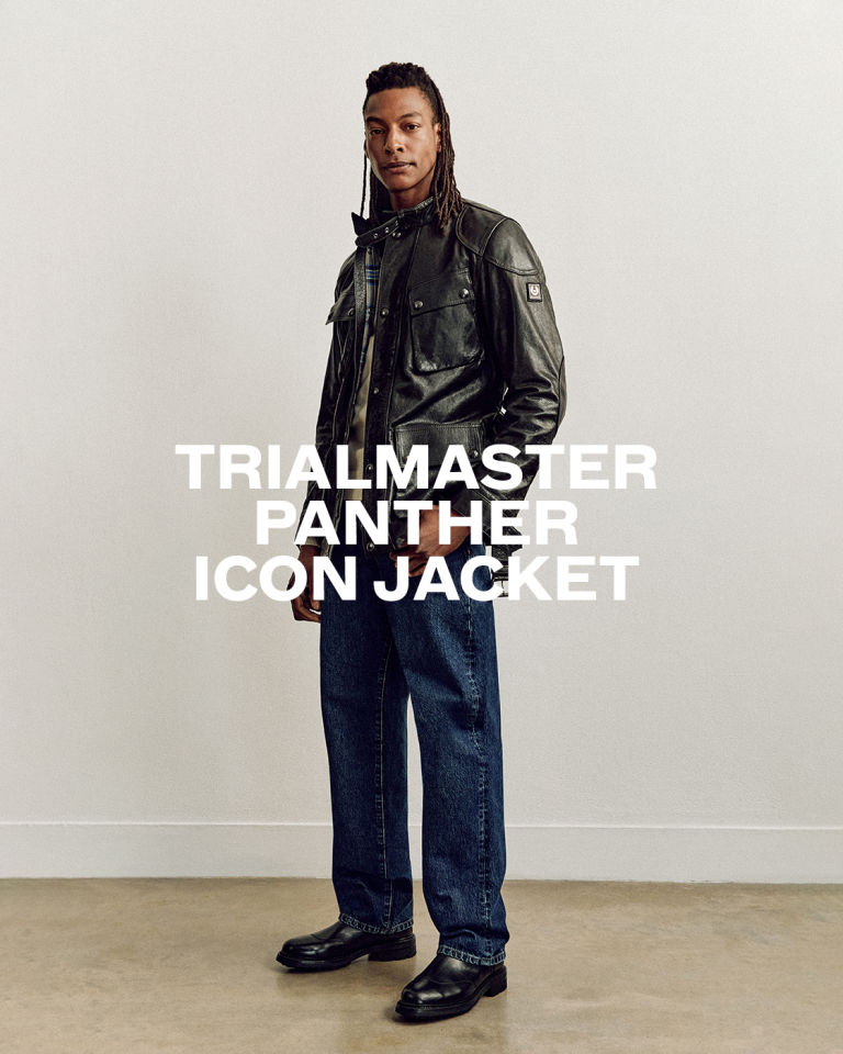 TRIALMASTER PANTHER ICON JACKET IN BLACK.