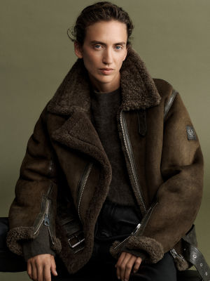 Erskine Biker Jacket in Black Olive.