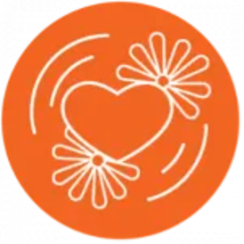 Heart with flowers icon