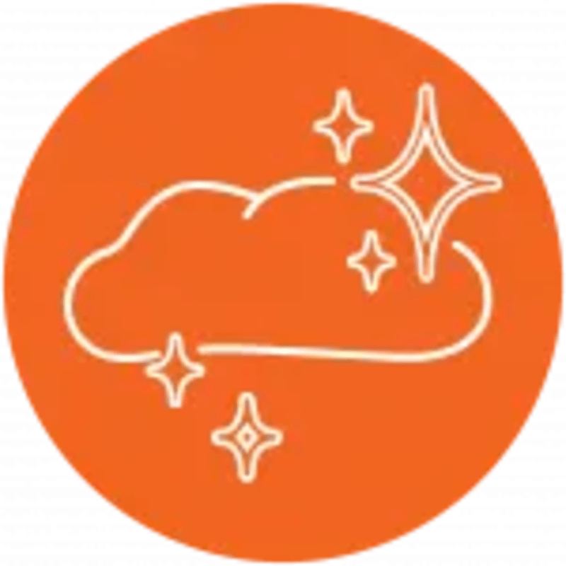 Cloud with sparkles icon