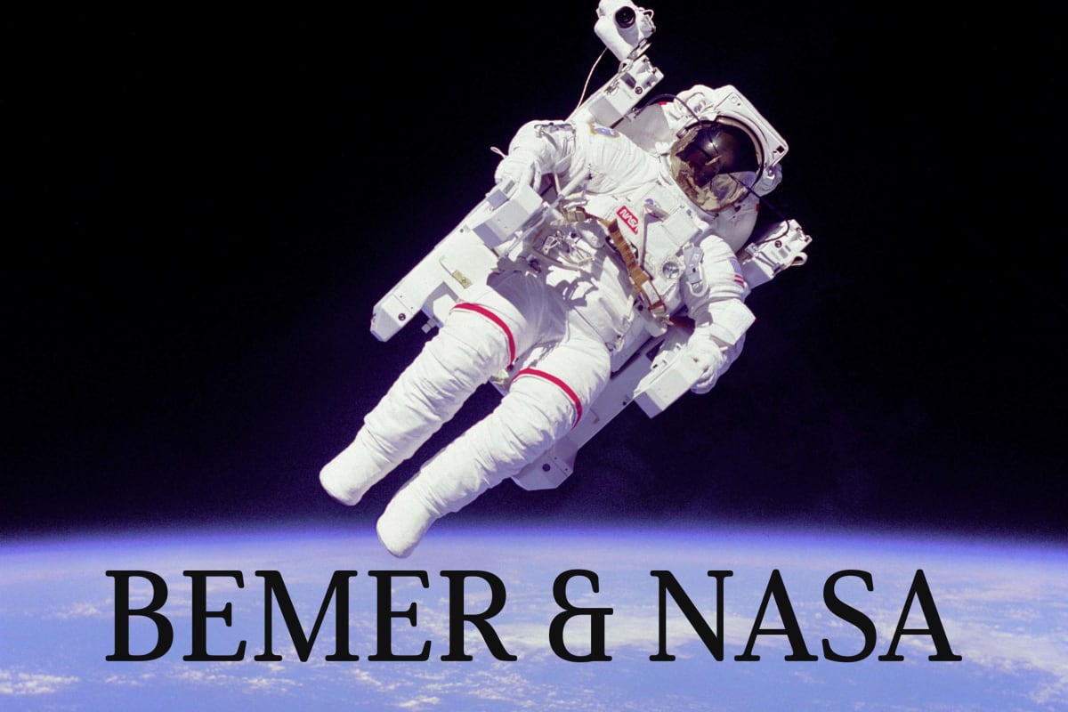 Astronaut above earth