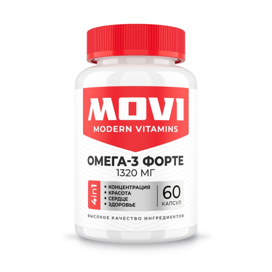 Омега-3 Форте MOVI, 1320 мг, 60 капсул