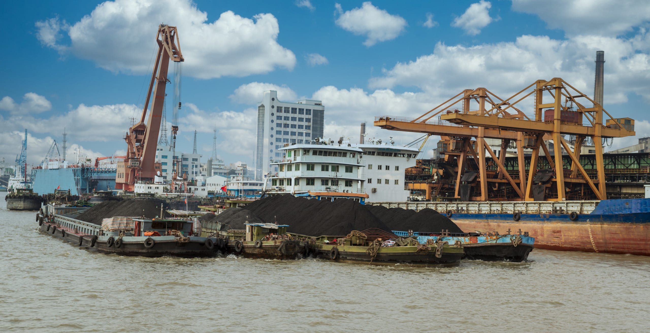 Rare earth elements and minerals loaded on cargo ship in China