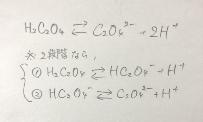 シュウ酸の電離式を教えてください アンサーズ