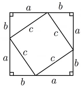 正方形を用いた三平方の定理の証明