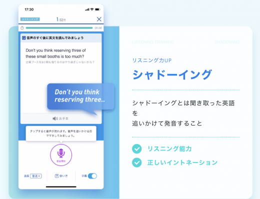 シャドーイング画像
