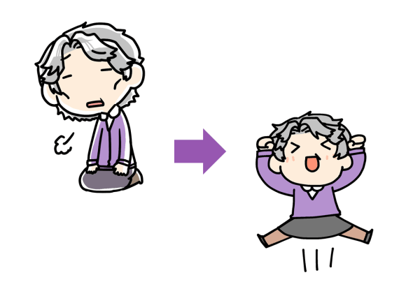 元気になった高齢者のイメージ