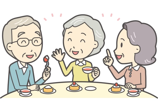 楽しく生活する高齢者