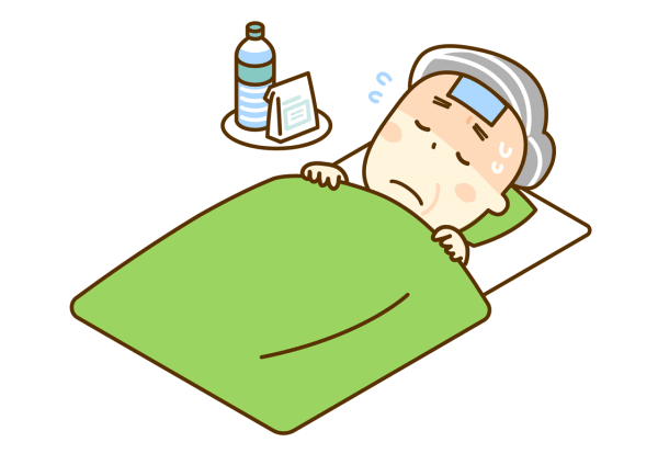 病気にかかる高齢者