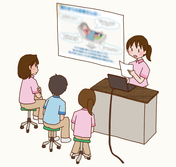 研修を受ける看護師