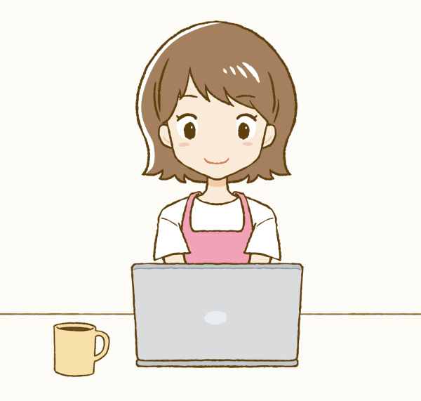 転職サイトを見る女性