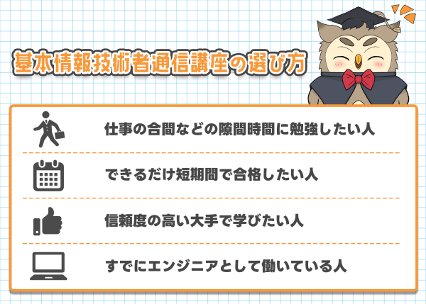 基本情報技術者講座の選び方