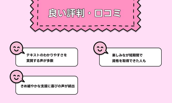 ユーキャンの介護事務講座の良い口コミ