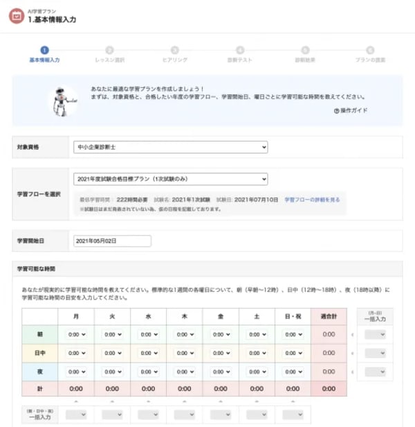 スタディングのAI学習プラン