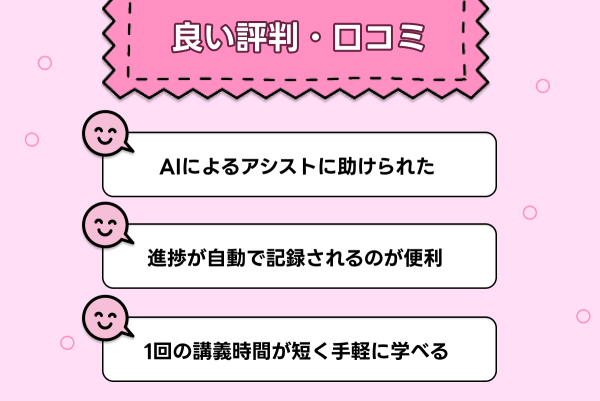 スタディングの行政書士講座の良い評判・口コミ