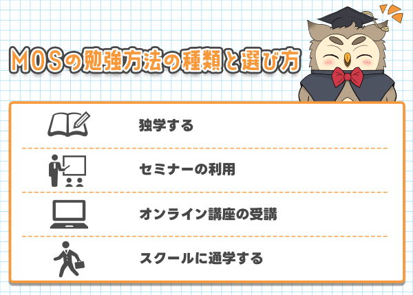 MOSの勉強方法の種類と選び方