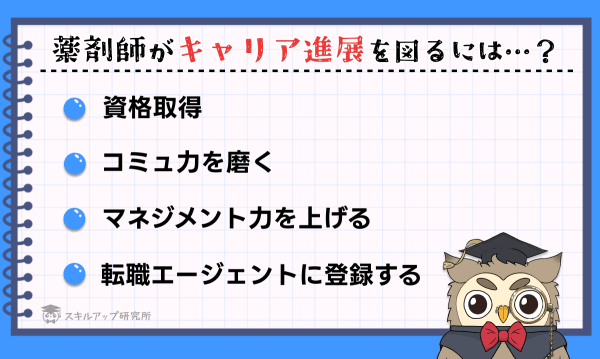 薬剤師がキャリア進展を図るには