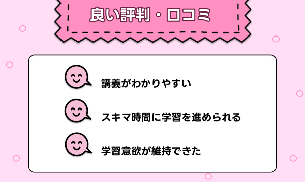 スタディングの簿記講座の良い評判・口コミ