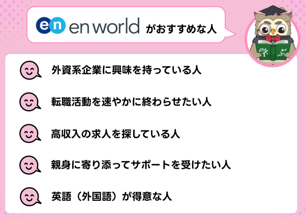 エンワールド・ジャパンが向いている人