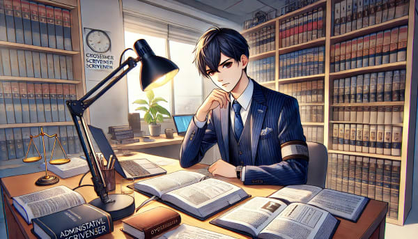 行政書士に向けて勉強する人