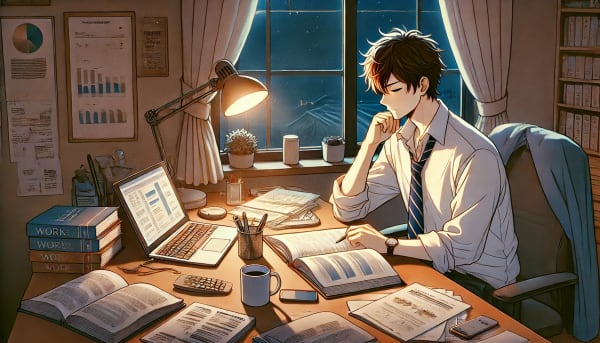 講義中に眠くなっている人