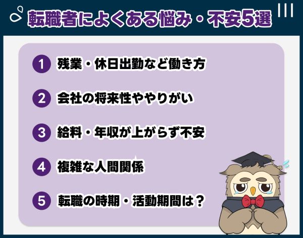 転職者によくある悩み・不安5選