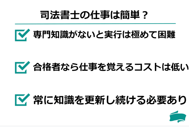 司法書士の仕事の簡単さ