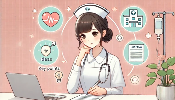 志望動機を考える看護師