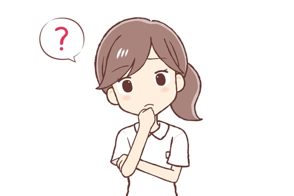 疑問を浮かべる献血看護師