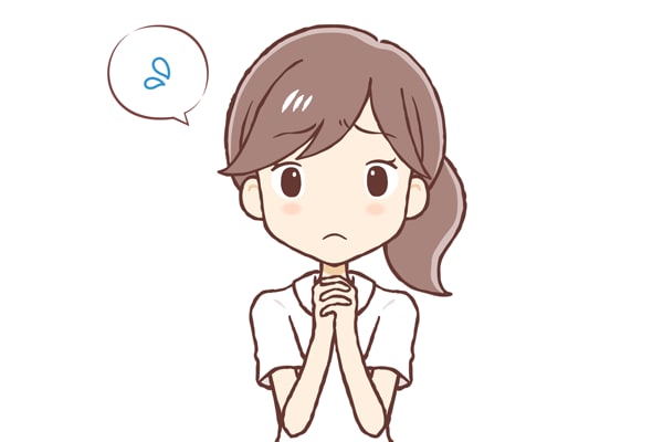 焦る献血看護師