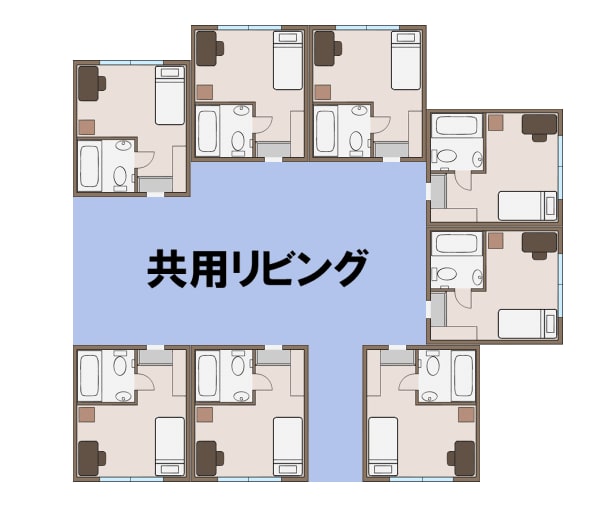 ユニット型特養とは｜居室の特徴や入居基準・サービス内容から従来型と