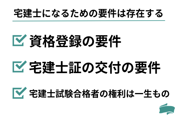 宅建士になるための要件は存在する