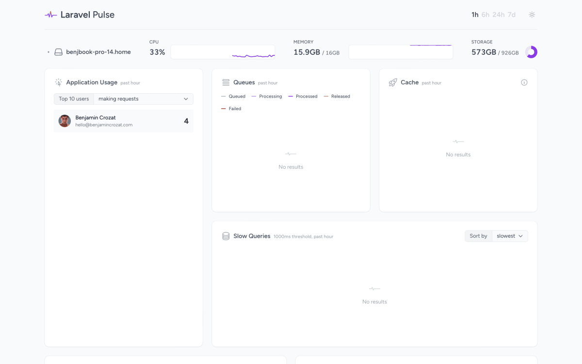 Laravel Pulse’s php artisan pulse:check command in action.