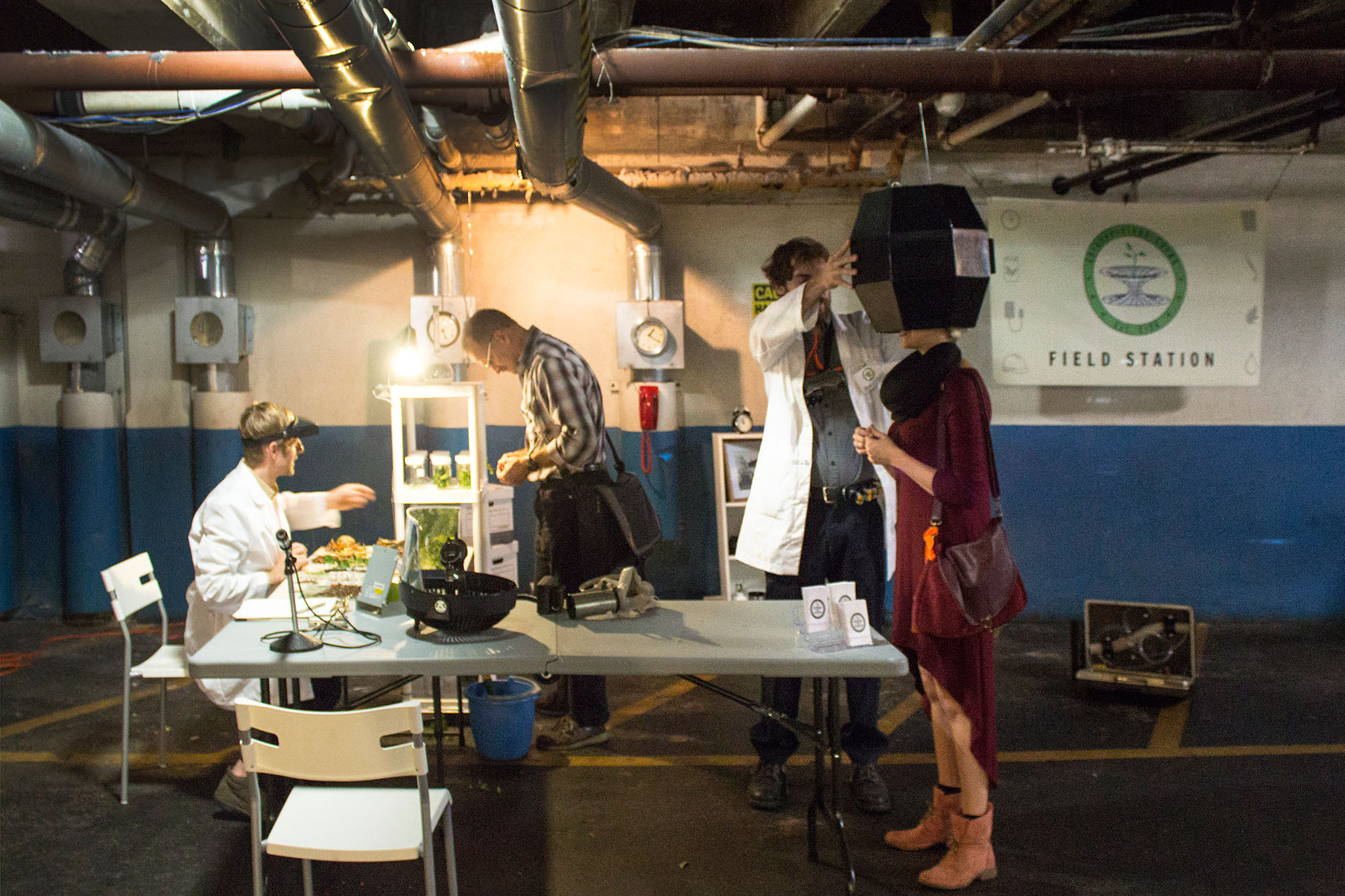 laboratory installation in parking garage