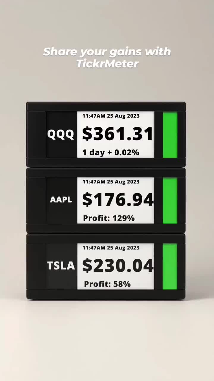 TickrMeter | Physical Stock Ticker for your table