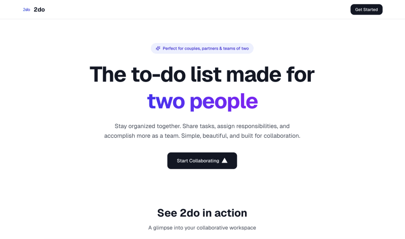 2do – collaborative to‑do list for two people