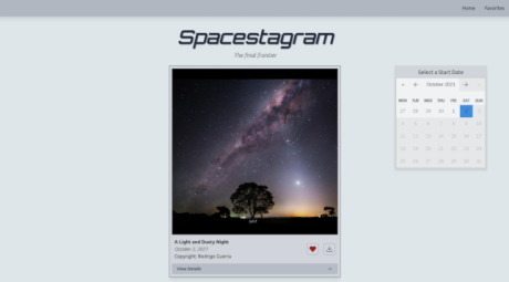 Spacetagram Home Page